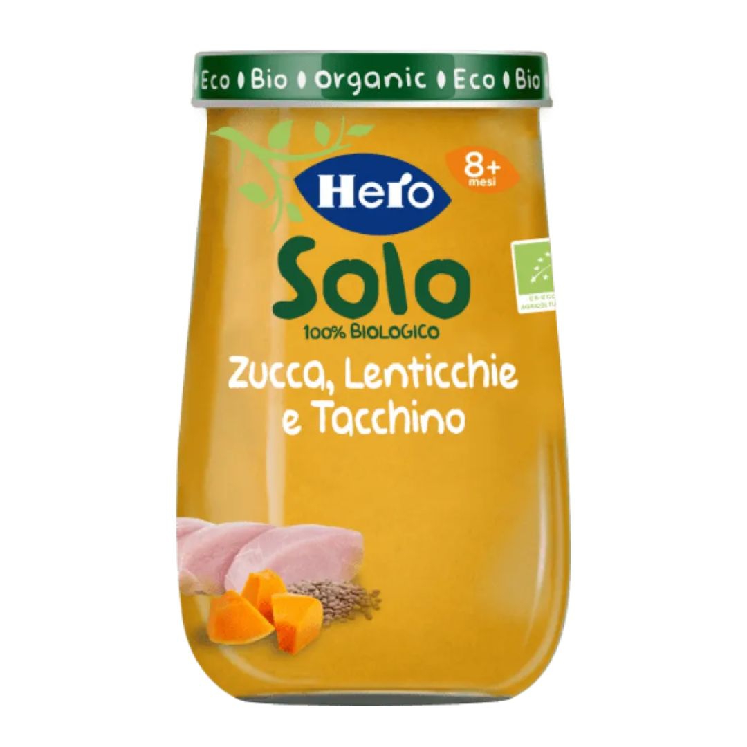 Hero Solo 100% Biologico Zucca  Lenticche e Tacchino 120 gr
