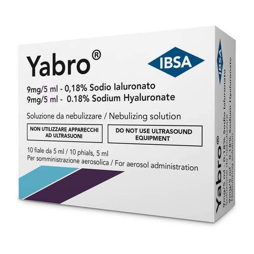 Yabro Aerosol Sodio Ialuronato 0 18% Soluzione Da Nebulizzare 10 Fiale Da 5 Ml