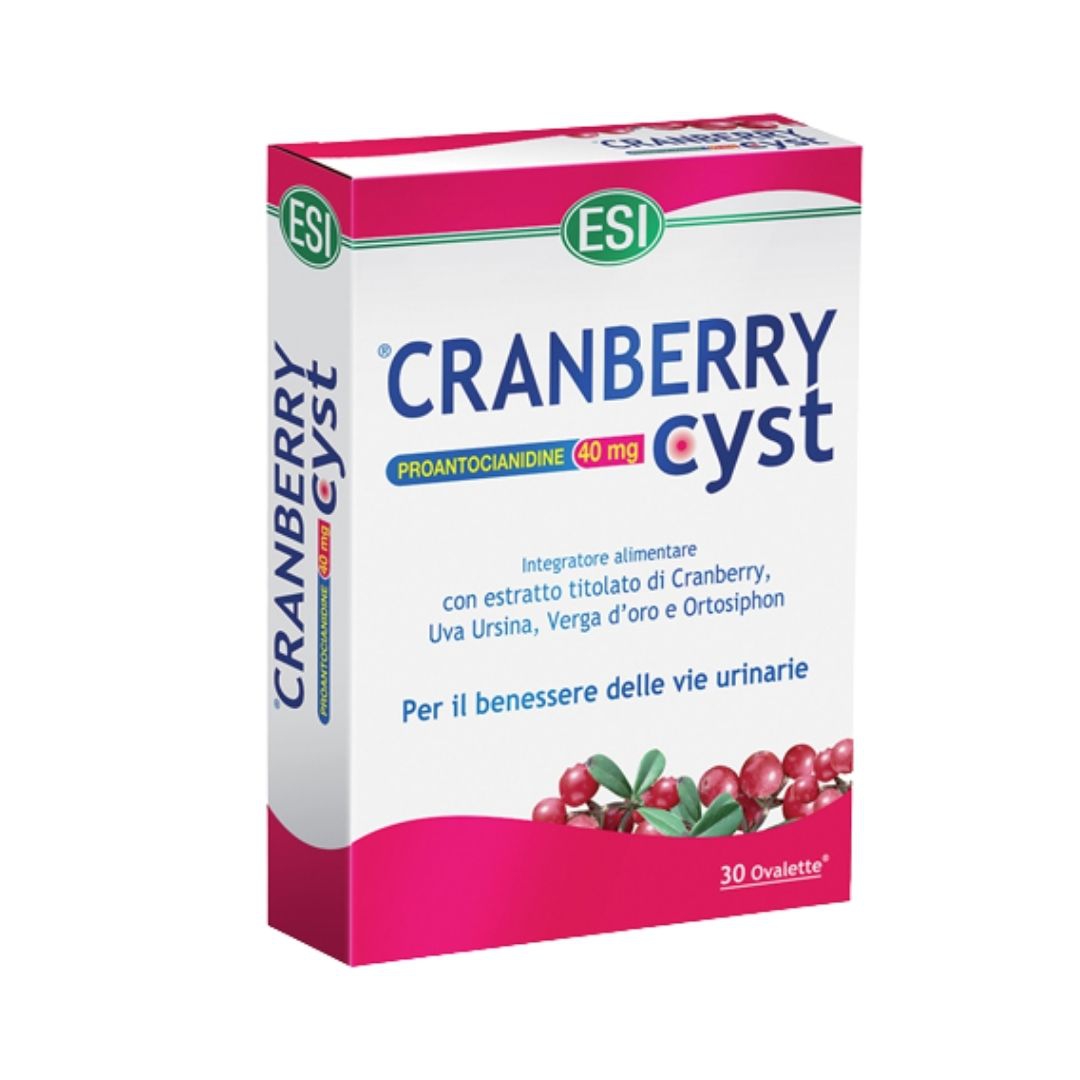 Esi Cranberry Cyst Integratore per il Benessere delle Vie Urinarie 30 Ovalette