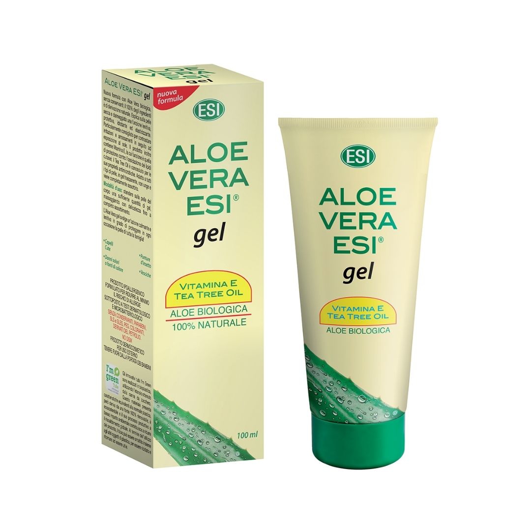 Esi Aloe Vera Esi Gel Vitamina E Tea Tree Oil per Pelle Secca e Irritata 100 ml