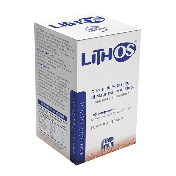 Lithos Integratore di Citrato Di Potassio Zinco e Magnesio 100 Compresse