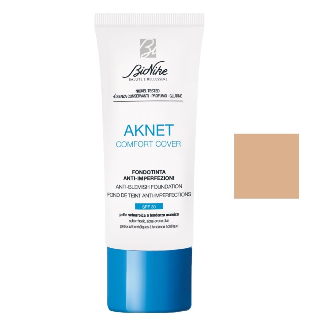 Bionike Aknet Comfort Cover Fondotinta Anti Imperfezioni n.102 Sable 30 ml