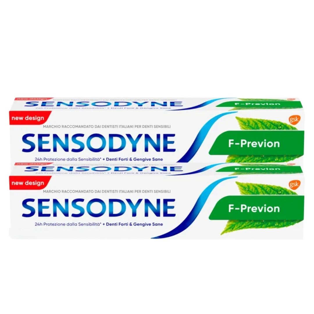 Sensodyne F Previon Dentifricio per i Denti Sensibili 2 x 75 ml