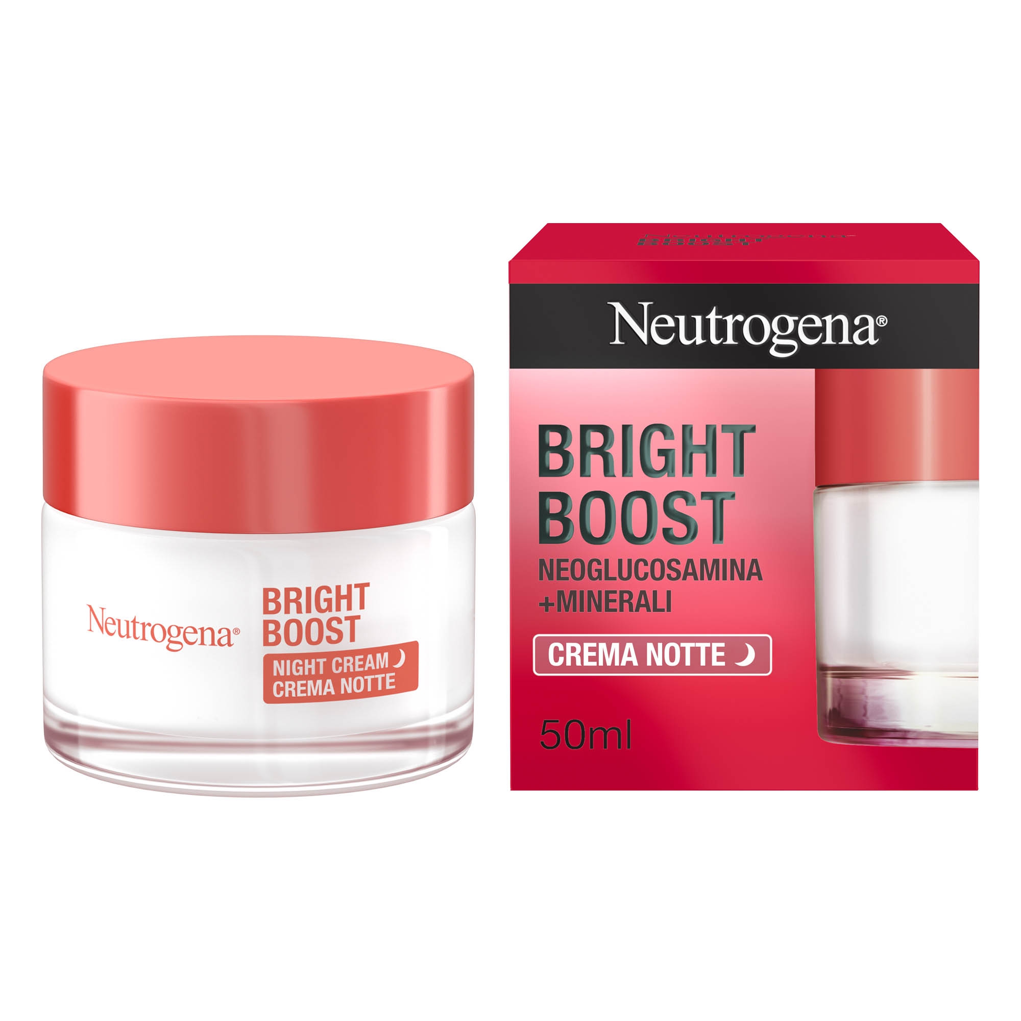 Neutrogena Bright Boost Crema Gel Notte con Neoglucosamina Idratante 50 ml