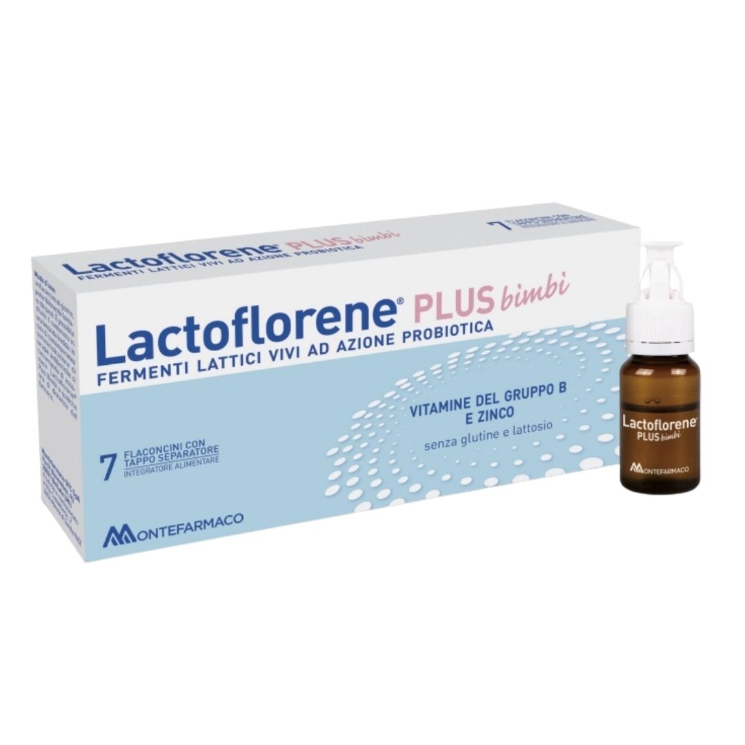 Lactoflorene Plus Bimbi Fermenti Lattici per la Flora Intestinale 7 flaconcini