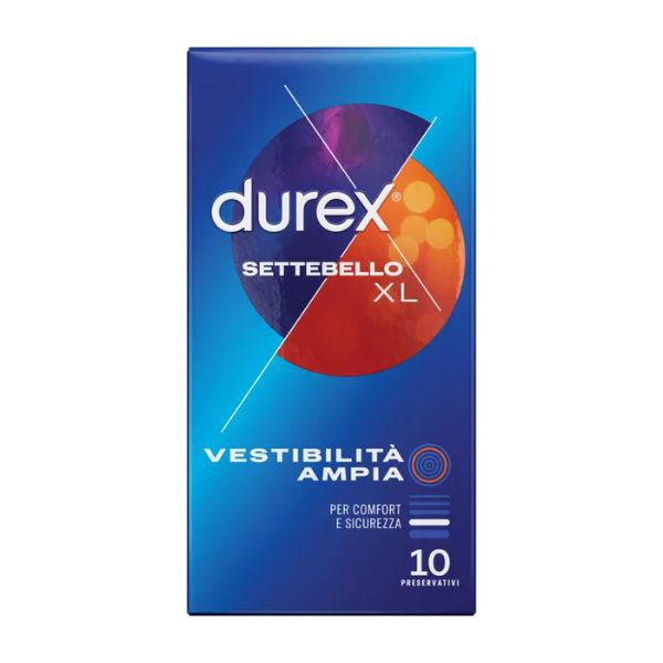 Durex Settebello XL Profilattici Vestiblit Ampia 10 Pezzi