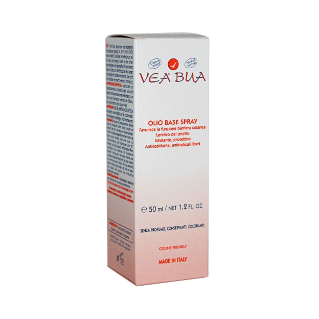 VEA BUA Olio Base Spray Lenitivo Protettivo Idratante per Pelle Arrossata 50 ml