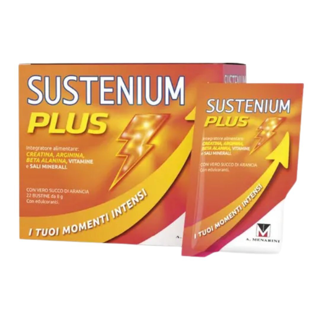 Sustenium Plus Integratore Alimentare Energizzante Con Succo D arancia 22Bustine