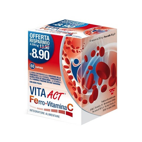 Vita Act Ferro   Vitamina C Integratore 60 Capsule