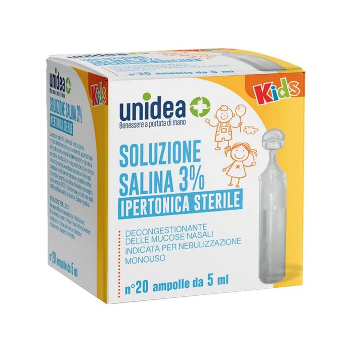 Unidea Soluzione Salina Ipertonica 3% 20 Ampolle Da 5ml