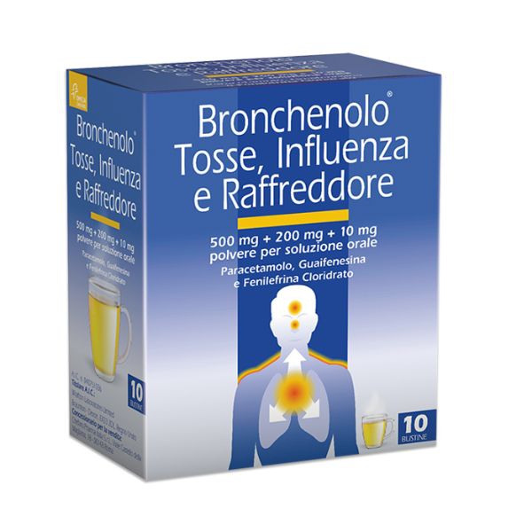 Bronchenolo Toss Infl Raf 500 Mg   200 Mg   10 Mg Polvere Per Soluzione Orale 10 Bustine In In Alu Ldpe Carta