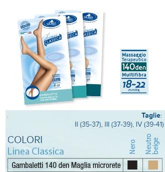 Sauber Linea Classica Gambaletto 140 Den Maglia Microrete Colore Beige Taglia 3