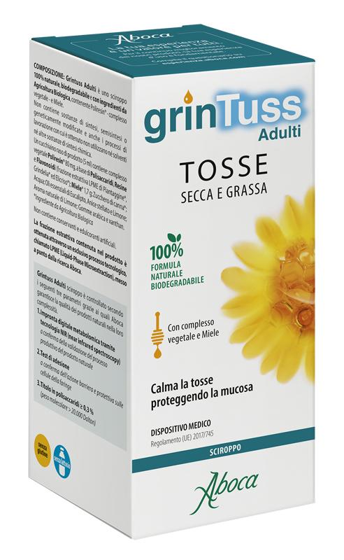 Grintuss Adulti Sciroppo per la Tosse Secca o Grassa 180 g
