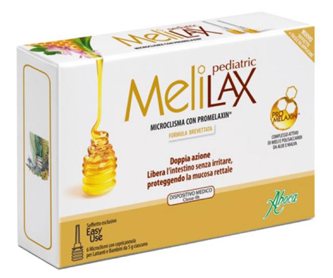 Aboca Melilax Pediatric Per Le Stipsi di Bambini E Neonati 6 Microclismi