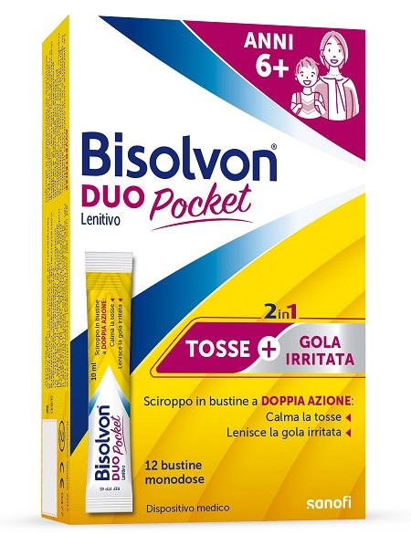 Bisolvon Duo Pocket Lenitivo Tosse + Gola Irritata 12 Bustine