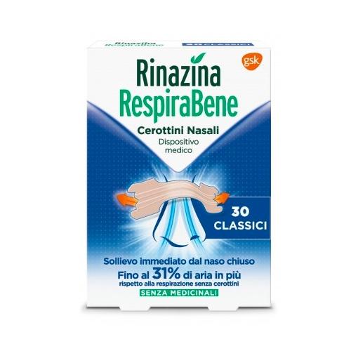 Rinazina Respirabene 30 Cerotti Nasali Classici
