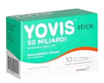 Yovis 50 miliardi Integratore di Fermenti Lattici 10 Stick Orosolubili da 1,5g Yovis 50 miliardi Integratore di Fermenti Lattici 10 Stick Orosolubili da 1,5g