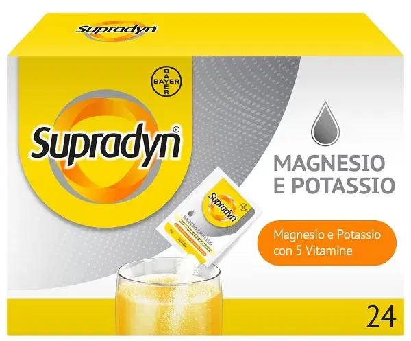 Supradyn Magnesio e Potassio Integratore di Vitamine e Minerali 24 Bustine Supradyn Magnesio e Potassio Integratore di Vitamine e Minerali 24 Bustine