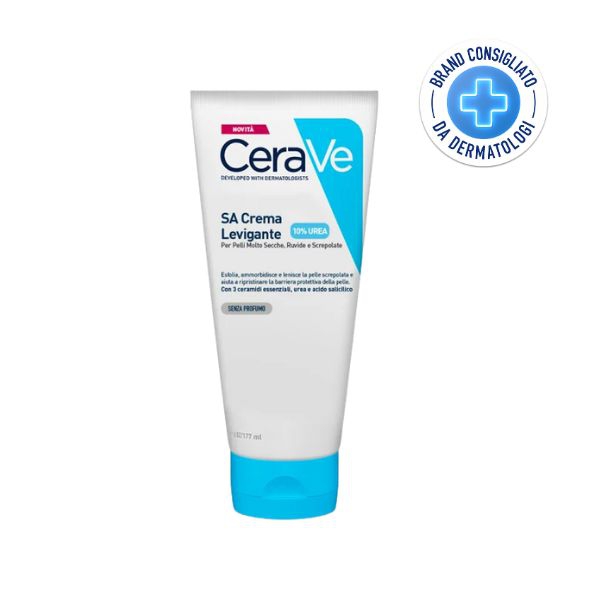 Cerave Sa Crema Levigante 10% Urea per Pelli Secche e Screpolate 177 ml