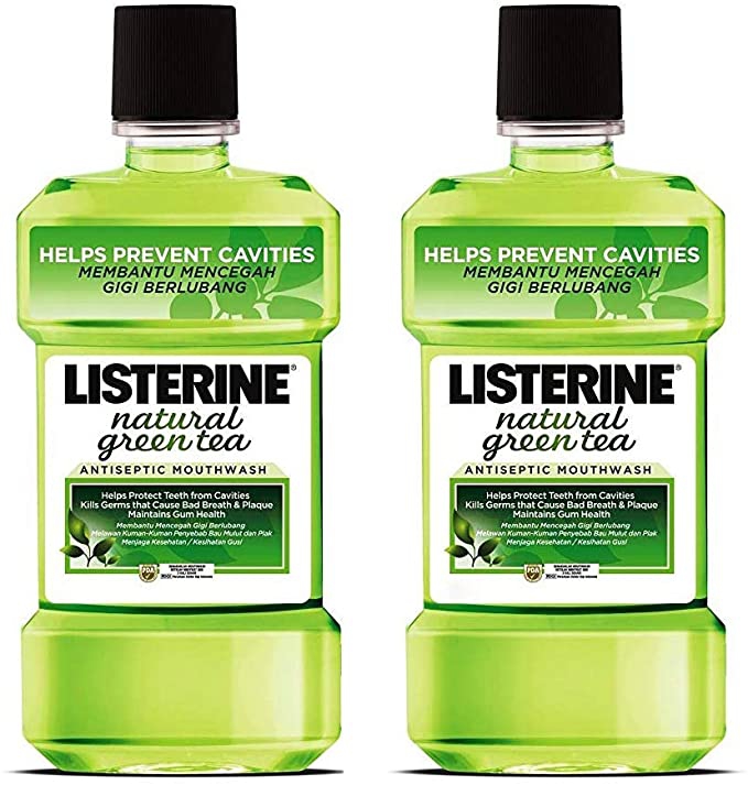 Listerine Natural Green Tea Collutorio 2x500 ml