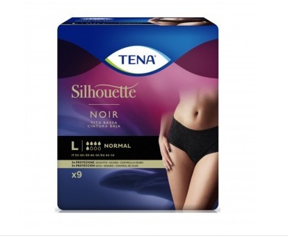 Pannolone A Mutandina Assorbente Tena Silhouette Noir M Vita Alta 9 Pezzi