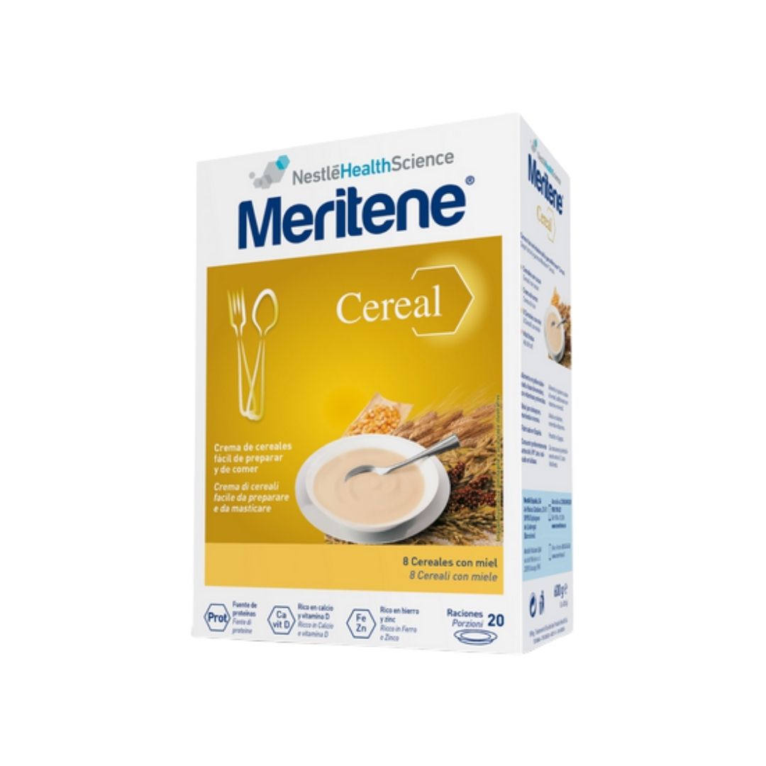 Nestle Meritene Crema di Cereali 8 Cereali e Miele 2 x 300 g