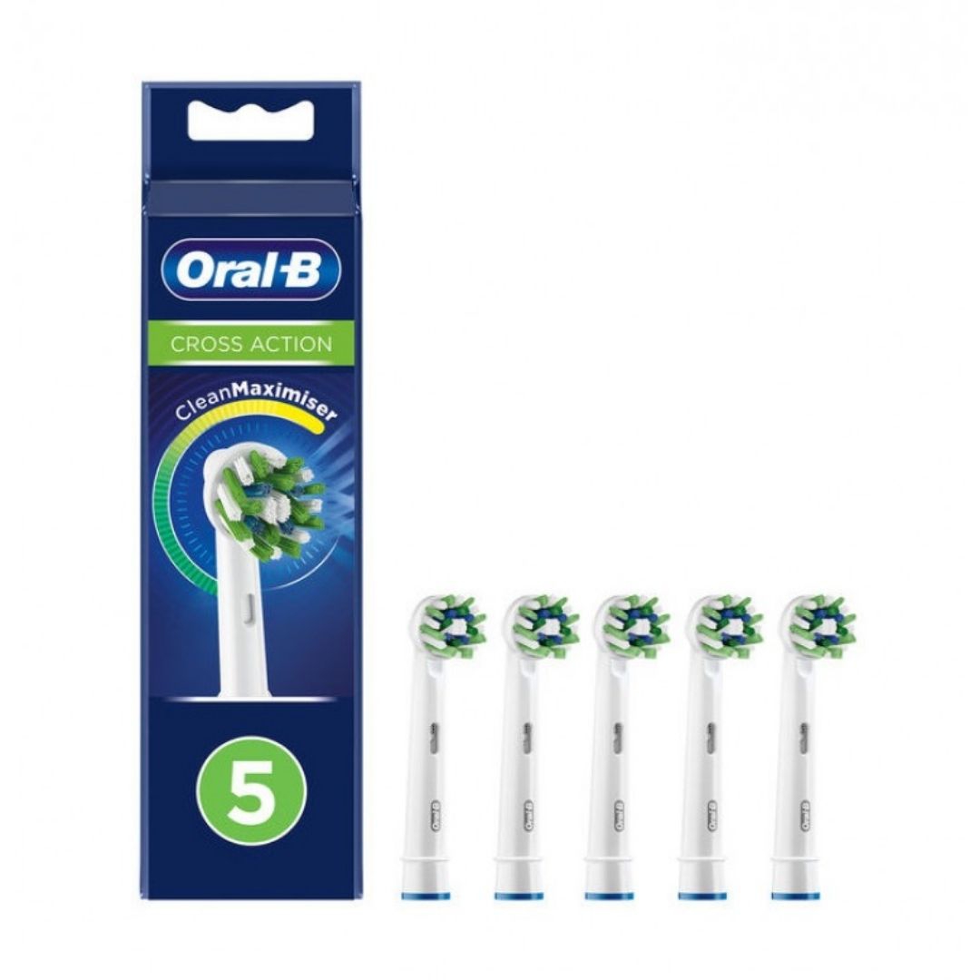 Oral B Eb 50 Cross Action Testine di ricambio con Cleanmaximiser 5 Pezzi