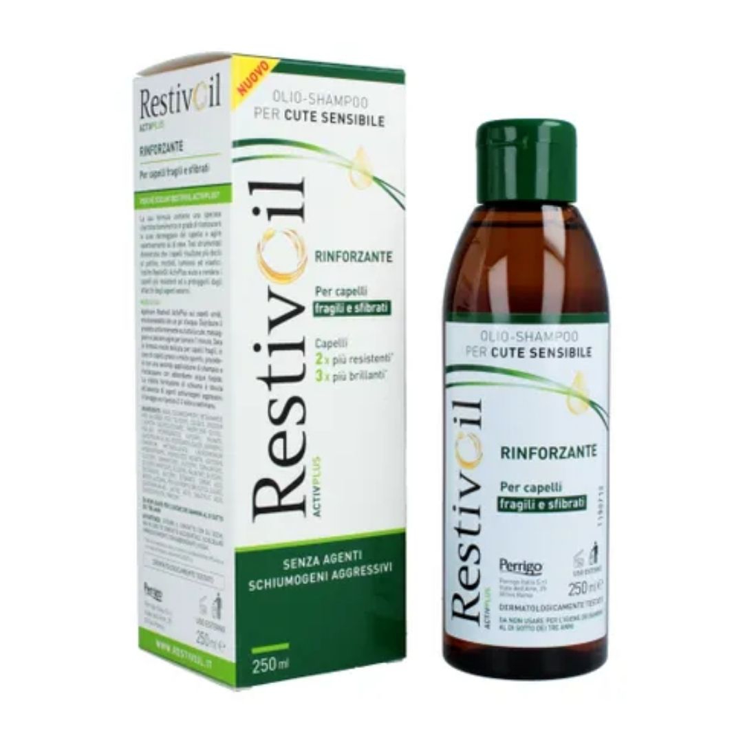 Restivoil Activ Plus Olio Shampoo Rinforzante per Capelli Fragili Sfibrati 250ml