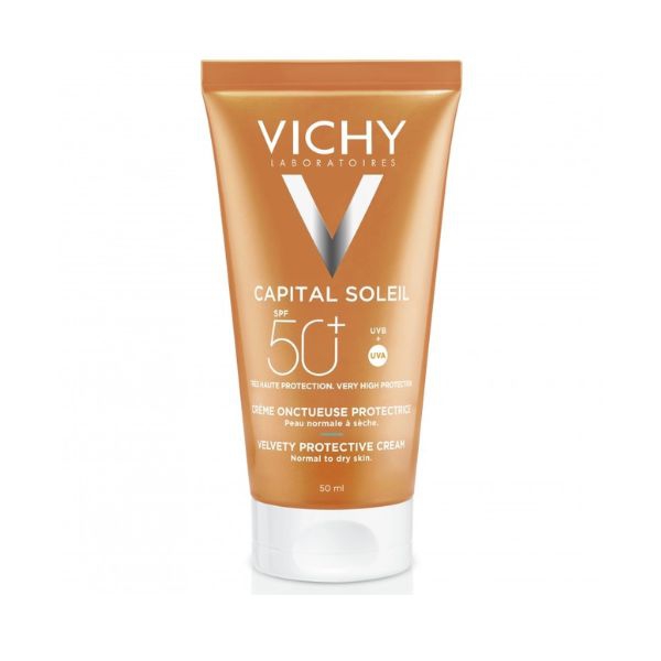 Vichy Ideal Soleil Crema Viso Vellutata Perfezionatrice Spf50  Pelle Secca 50 ml