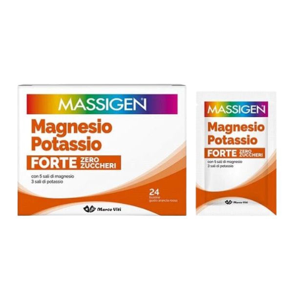 Magnesio Magnesio e Potassio Forte Zero Zucchero 24 bustine gusto Arancia Rossa