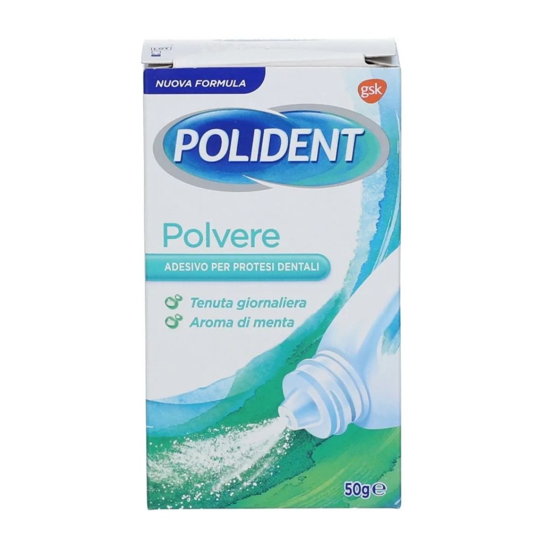 Polident Polvere per Dentiere Menta 50 g