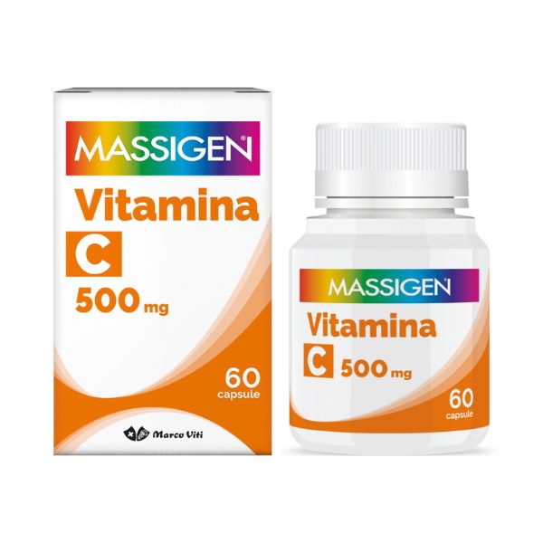 Massigen Dailyvit+ C Integratore di Vitamina C 500mg 60 Capsule