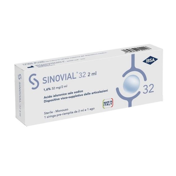 Sinovial 32 1,6% 2ml Dispositivo Visco Suppletivo delle Articolazioni 1 Siringa