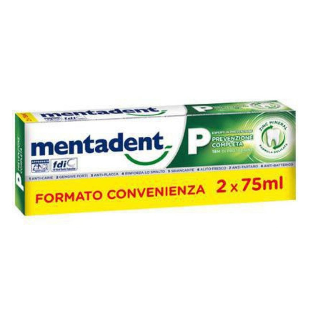 Mentadent Prevenzione Completa Dentifricio 2x75ml