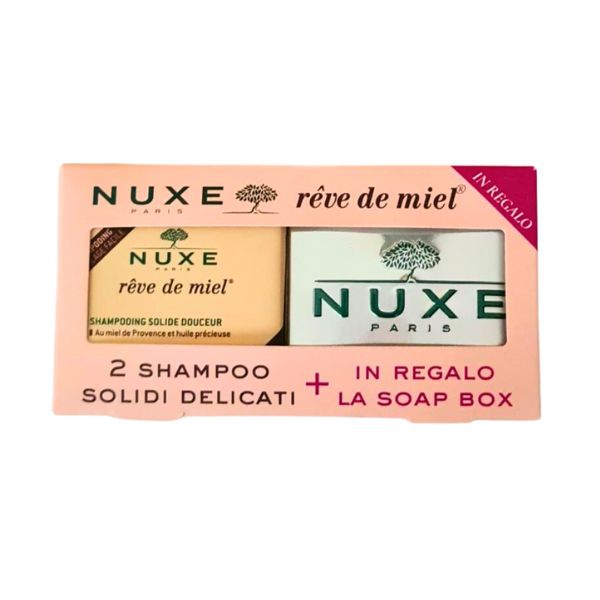 Nuxe Reve De Miel Shampoo Solido + Soap Box in Metallo