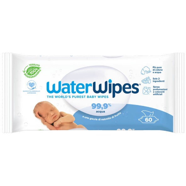 WaterWipes Bio Salviette Detergenti Per Bambini 60 Pezzi