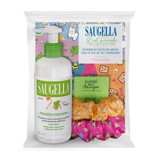 Saugella Special Edition You Fresch Detergente Ragazza 200 ml + 2 Elastici