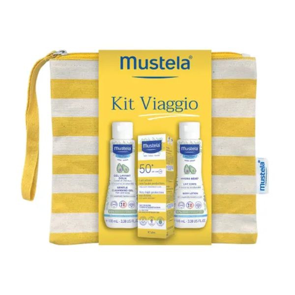 Mustela Kit Viaggio Latte Solare SPF50  40 ml   Detergente 100 ml   Idratante