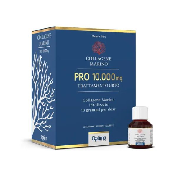 Optima Naturals Collagene Marino Pro 10000mg Trattamento Urto 12 Flaconi