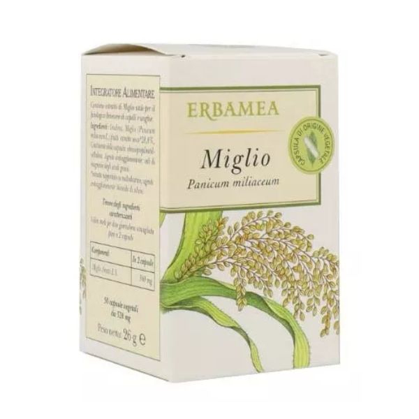 Erbamea Miglio Integratore per Capelli e Unghie 50 Capsule Vegetali