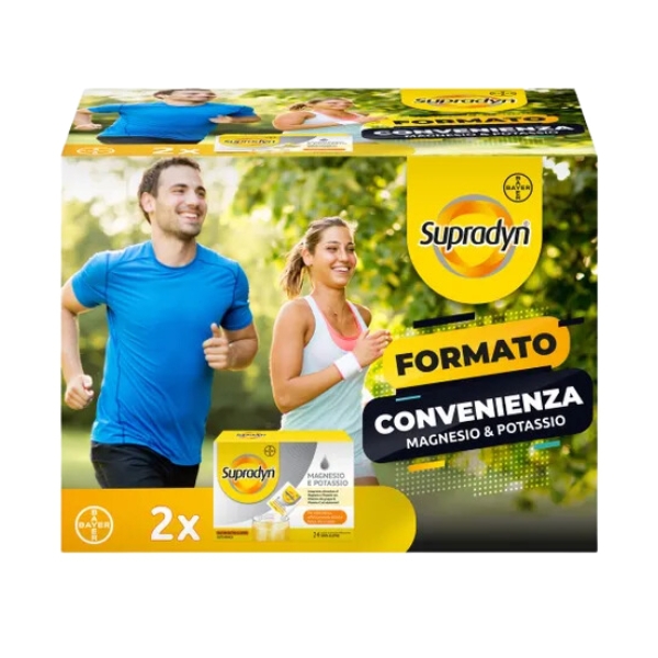 Supradyn Magnesio e Potassio Integratore Di Vitamine B C E Minerali 24+24 Bustine