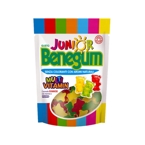 Benegum Junior Multivitaminico Caramelle Gommose Con Vitamine e Ferro 90 g