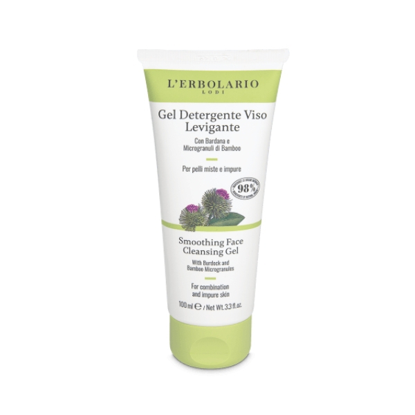 L'erbolario Gel Detergente Viso Levigante Con Bardana e Microgranuli di Bamboo