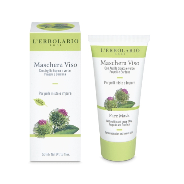 L'erbolario Maschera Viso Pelli Miste e Impure 50 ml