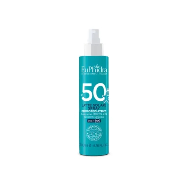 Euphidra Latte Spray Solare Dermopediatrico Protezione Molto Alta SPF 50  200 ml