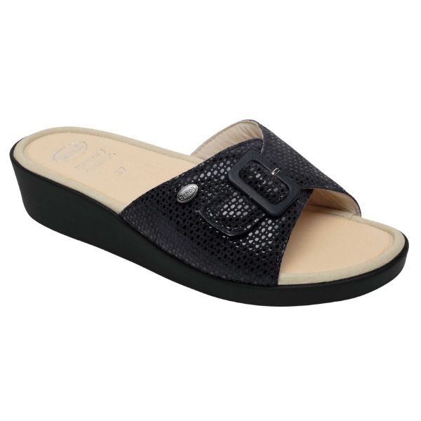 Dr.scholl's Mango Sandalo da Donna Con Tomaia in Pelle Scamosciata Colore Blu Navy N.39