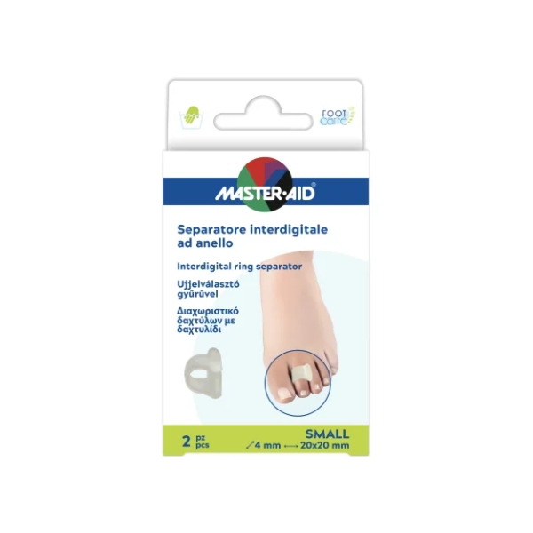 Master Aid Foot Care Separatore Interdigitale In Gel Con Anello Misura Small 2 Pezzi