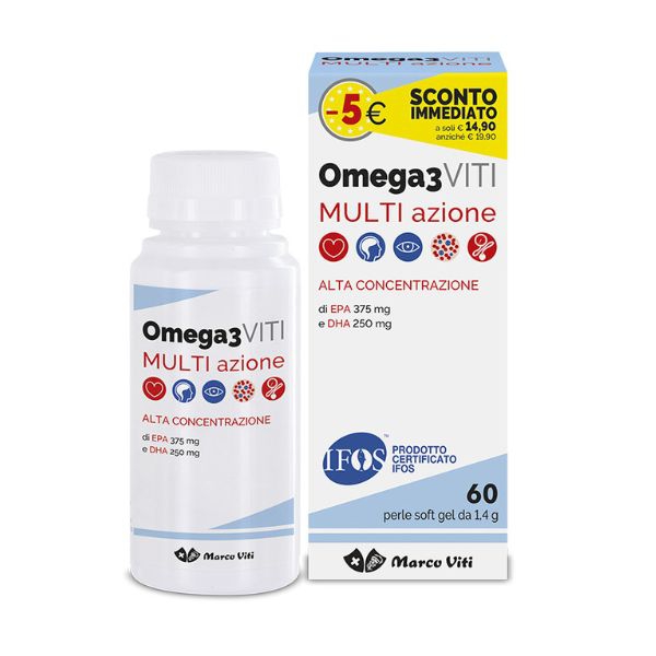 Viti Omega 3 Multiazione Integratore per la Funzione Cardiaca 60 Perle