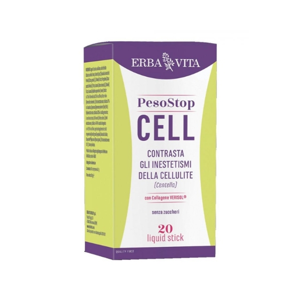 Erba Vita Pesostop Cell Integratore Contro Cellulite 20 Stick