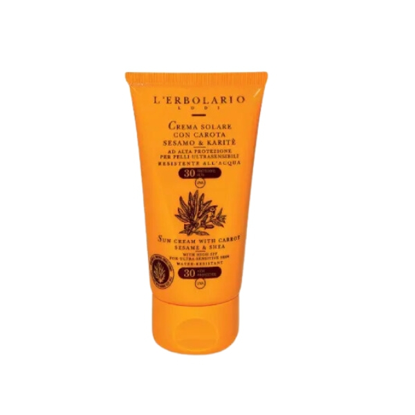 L'erbolario Crema Solare Carota Sesamo Karit Spf30 75 ml